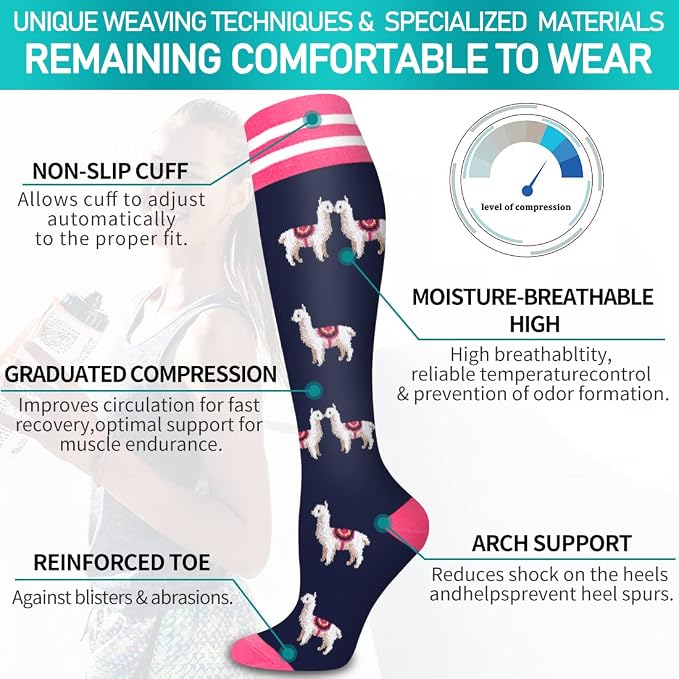 COOLOVER Copper Compression Socks for Women and Men(6 Pairs)-Best Support for Running, Athletic, Travel - Image 5