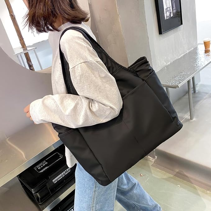 SOYMWIN Tote Bag for Women,Large Tote Bag with Compartments and Multiple Pockets,Quilted Shoulder Bag for Travel Work Sports | Large - Image 2