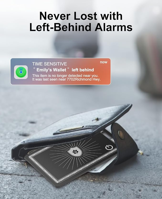 Wallet Tracker Card, for Apple Find My Ultra Thin and Rechargeable Tracker Tags Bluetooth Wallet Finder IP68 Waterproof Tracker Item Finder for Keys, Bags, Passport [Apple MFi Certified] - Image 8