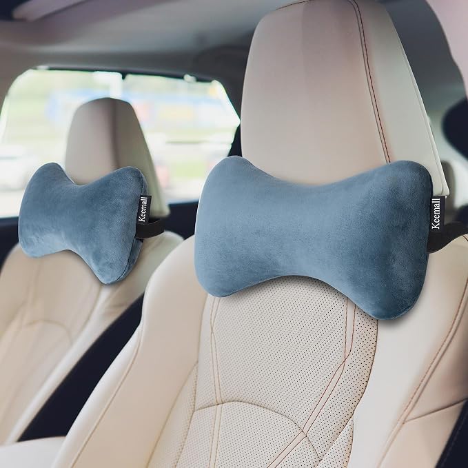 Keemall Inflatable Travel Neck Car Pillow Sleeping Road Trip Essentials | Driving, Blow Up Car Headrest, Travel Pillow for Camping, Neck Support for Office Chair, Adjustable Softness - Image 5