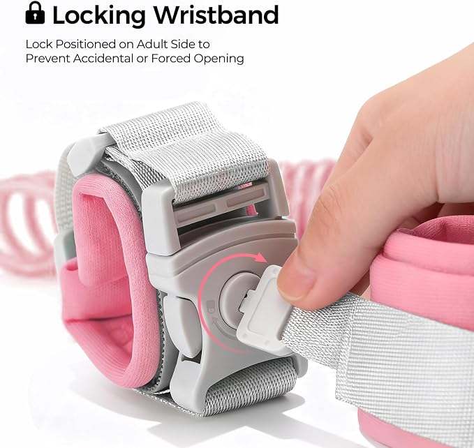 Cable Luggage Lock, Retractable Cable Lock Anti-Theft Travel Locks for Suitcase with Wrist Strap for Suitcases, Backpacks, and Carry-On Bags, Pink - Image 4