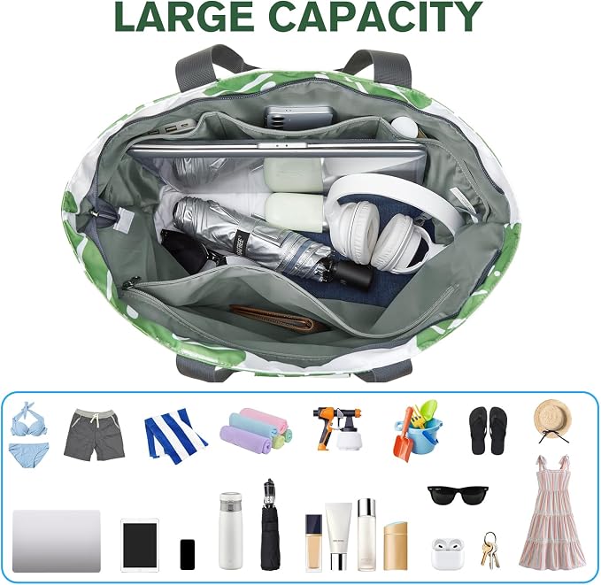 G4Free Beach Bag, Waterproof Sandproof Beach Tote Bag, Large Capacity Foldable for Women - Image 7