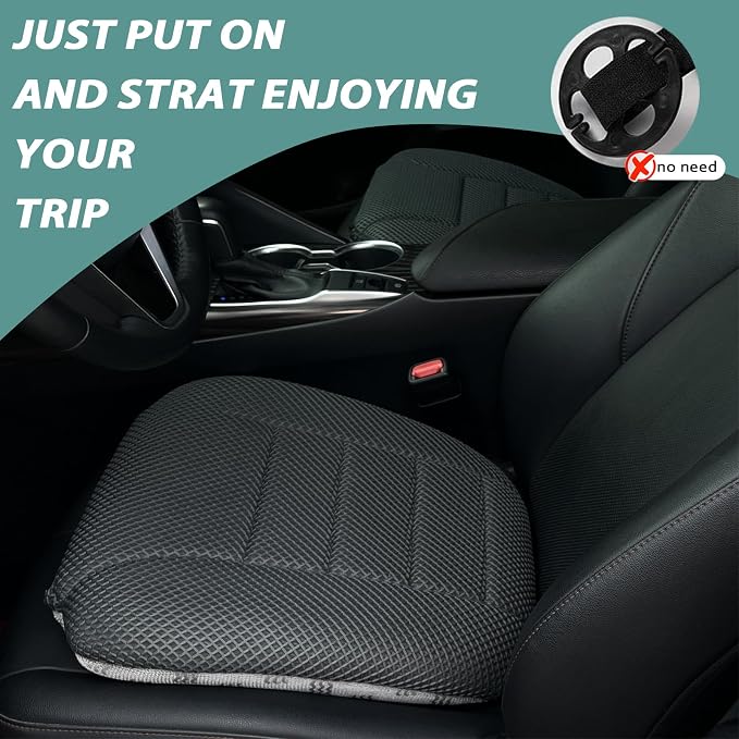 17.7"L×16.9"W ×3"H Car Booster Seat Cushion Raise Height for Short People | AEROiVi Breathable 3D Air Mesh Booster Seat Cushion Non-Slip Bottom Car Seat Pad with Truck Cars SUV Quick Drying Washable - Image 6