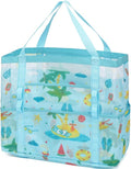 Fammart Mesh Beach Bag for Women, Large Beach Toy Pool Bag with Zipper Pocket, SandProof Cruise Essentials 2026 Family Travel by Fammart