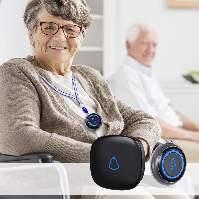 Wireless Caregiver Pager, 1 Call Button + 1 Receiver for Elderly at Home | Medical Life Alert System for Seniors/Kids, SOS Emergency Panic Call Bell, Nurse Calling/Patient Assistance Help Buzzer Alarm - Image 7