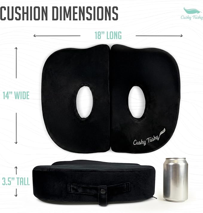 Seat Cushion | Premium Foldable Sit Bone Cushion for Pressure Relief, Hip, Hamstrings & Sciatica Comfort | Butt Pillow | Ergonomic Ischial Tuberosity Support for Home, Office & Driving - Image 2