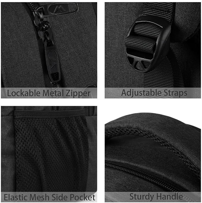 MATEIN 18 Inch Laptop Backpack, Extra Large TSA Friendly Laptop Travel Bag | Anti-Theft, Flight Approved, Business Work & College, Computer Backpack for Women Men, Big Bag with Luggage Strap, Black - Image 11