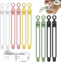 UMUST Silicone Cable Straps,10PCS 7.1"Cord Ties, Reusable Cable Ties，Travel Cord Organizer，Wire Organizer Ties for Kitchen,Home,School,Bundle Storage for Cables Etc（5 Colors） | Reusable Cord Ties, Cable Strap Tie for Bundling Electronics Wire,Home Offi... by ELECTRONICACCESSORIES