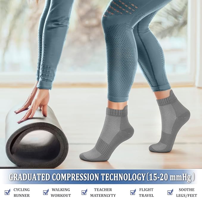 CHARMKING Compression Socks for Women & Men Circulation 15-20 mmHg is Best for Athletic Running Cycling Nurse Daily Wear - Image 3