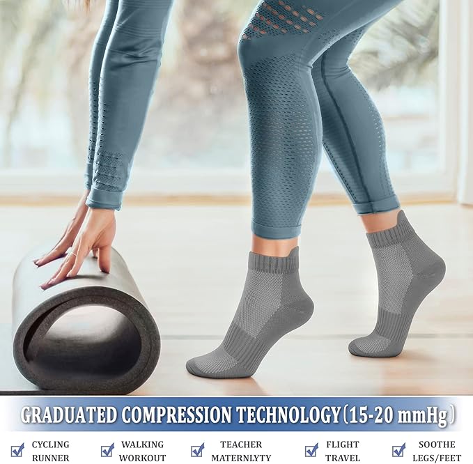 CHARMKING Compression Socks for Women & Men Circulation 15-20 mmHg is Best for Athletic Running Cycling Nurse Daily Wear - Image 3