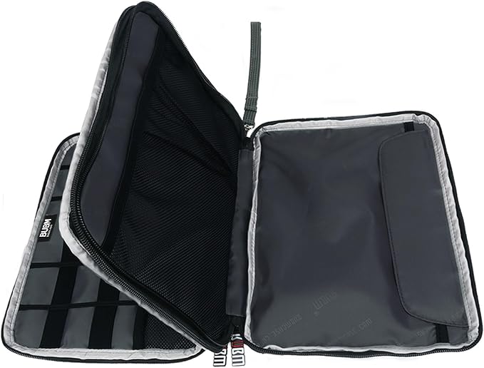BUBM Double Layer Electronics Organizer/Travel Gadget Bag For Cables,Memory Cards,Flash Hard Drive and More,Fit For iPad Or Tablet(Up To 9.7")--Large, Black | Travel Gadget Bag For Cables, Memory Cards, Flash Hard Drive and More, Fit For iPad or Tablet... - Image 3