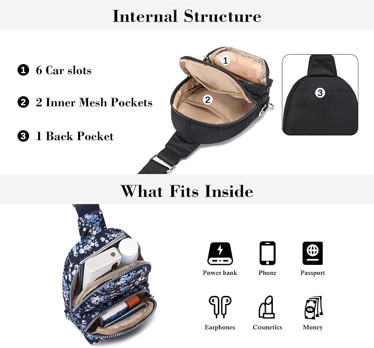 NEICOA Small Anti Theft Crossbody Bags for Women Lightweight RFID Sling Bag | Nylon Travel Purse for Daily Casual Use - Image 6