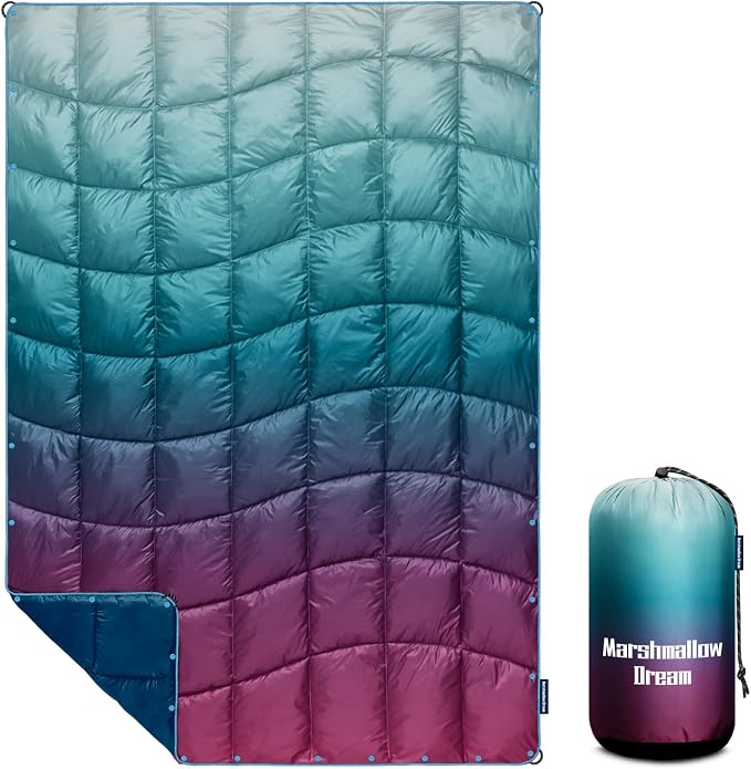 Camping Blanket, Puffy Blanket Lightweight Windproof Water Resistant for Outdoors,Hiking, Backpacking,Beach,Car,Picnic,Stadium by MarshmallowDream