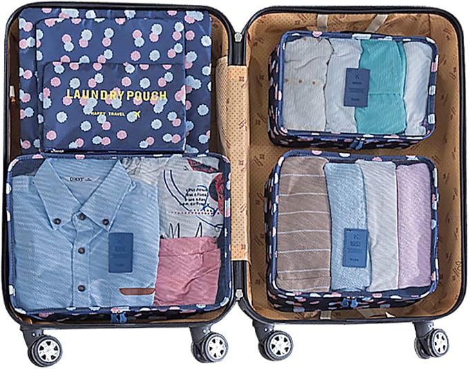 Mossio 7 Set Packing Cubes with Shoe Bag - Travel Carry On Luggage Organizer - Image 3