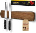 Magnetic Knife Holder, 12 Inch Acacia Wood Knife Strip for Wall or Fridge | Fridge Magnetic or Screw-Mounted, Strong Magnet Secures Knives, Space-Saving, Kitchen Knife Storage, Housewarming Gift by SWAITEE