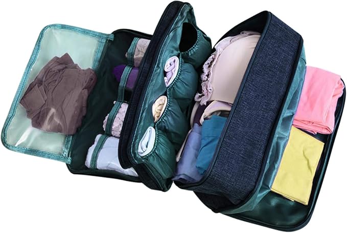 Portable Underwear Bra Storage Bag Waterproof Travel Organizers Multi-Layer Toiletry Packing Cube by Unknown