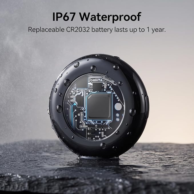 Air Tracker Tag-1 Pack (iOS Only), Smart Key Finder for Bag, Luggage | [MFi Certified] Wireless Bluetooth Tracker Tag for Apple Find My, Replaceable Battery, 100dB Sound, IP67 Waterproof - Image 7