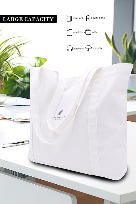 TeeYee Women Tote Bag Foldable Shoulder Bag for Travel Work | Solid Color Shopper,Lightweight & Portable,Wide & Reinforced Handles,Multi-Purpose Use,Soft & Sturdy,Machine Washable - Image 5