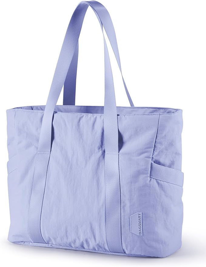 BAGSMART Tote Bag for Women, Tote Bag with Zipper Work Tote with Compartments Nurse Shoulder Hanbag for Travel, Gym by BAGSMART