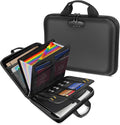 Fireproof Document Organizer with Lock for Important Documents, File | 13-Pocket Accordion Folder, Fire & Water-Resistant, Portable Home Office Travel Safe Box Storage for Laptop, Hard-Shell Case by Unknown
