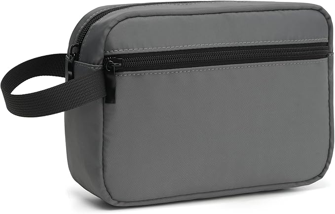 Travel Toiletry Bag for Men & Women, Hanging Cosmetic Organizer | Water-Resistant Fabric, Sturdy Handle, Lightweight Dopp Kit – Bathroom Toiletries, Makeup, Shaving, Grooming & Accessories by Unknown