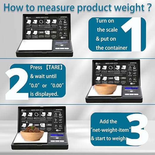 Digital Pocket Gram Scale 200g x 0.01g High Precision with 100g Calibration | Mini Scale Weighs Kitchen Small Food, Jewelry, Ounces, Grains, LCD Display, Tare Function With 100g Calibration Weight - Image 6