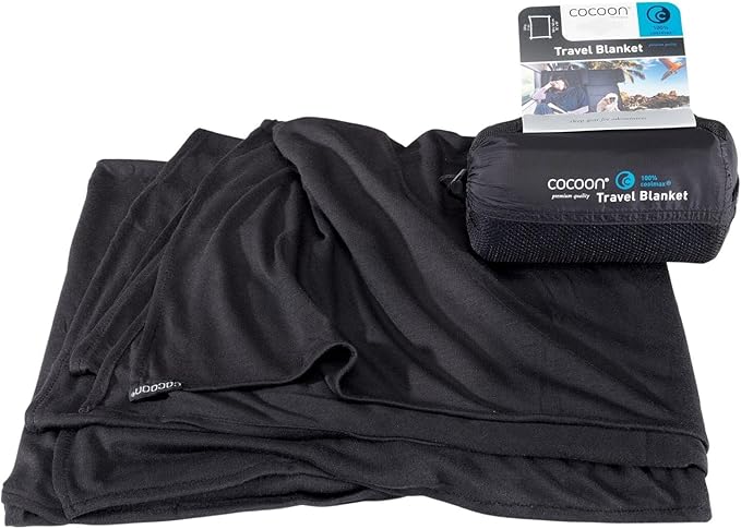 COCOON - Premium - Coolmax - Travel Blanket - Black by COCOONUSA