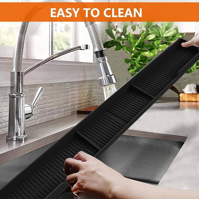 AWOKE Stove Top Shelf 30 Inch - Silicone Material Magnetic Shelf for Stove - 3 Functional Partitions Kitchen Spice Rack Organizer-Black,Kitchen Gadgets Storage Organization - Image 6