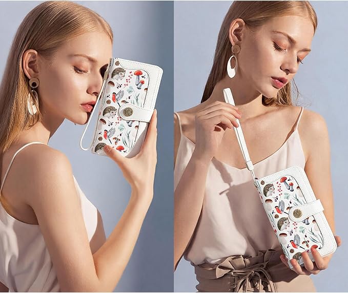 Wallets for Women Trifold Wristlet Wallets Large Capacity RFID Blocking Ladies Purse Credit Card Holder - Image 6