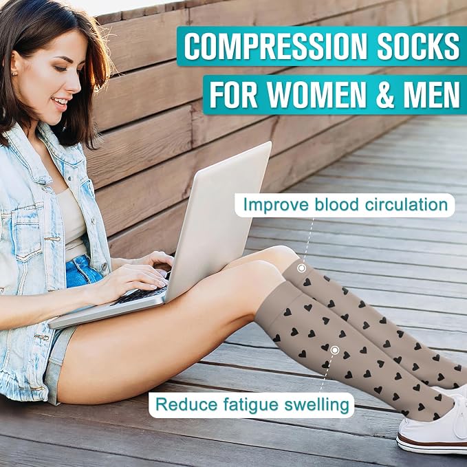 Copper Compression Socks for Women & Men (6 pairs) - Best Support for Nurses, Running, Hiking, Recovery - Image 3