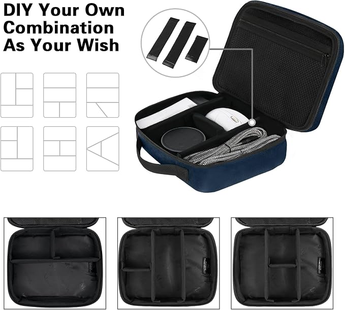 MATEIN Electronic Travel Organizer Case, Portable Travel Cord Organizer | Water Resistant, for Earphone, Power Bank, and Flash Drive, Universal Carry Case for Cables, Tech Gifts for Men, Navy Blue - Image 6
