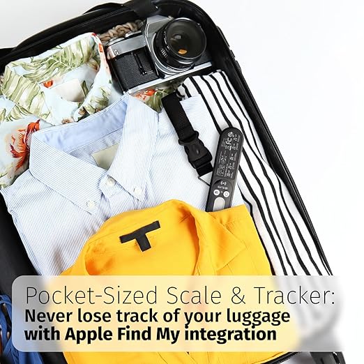 Slide Innovations Digital Luggage Scale with Apple Find My (iOS), Portable Suitcase Weight Scale & Tracker, LED Display Travel Baggage Scale up to 110 lb / 50 kg, Lightweight Airline Travel Accessory - Image 3