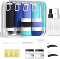 Travel Toiletry Containers 26Pcs Silicone Leakproof TSA Approved Set | Travel Bottles with Hanging Holes & Carabiners, Space Saving Portable, Easy Clean for Trips and Weekend Getaways by Udihch