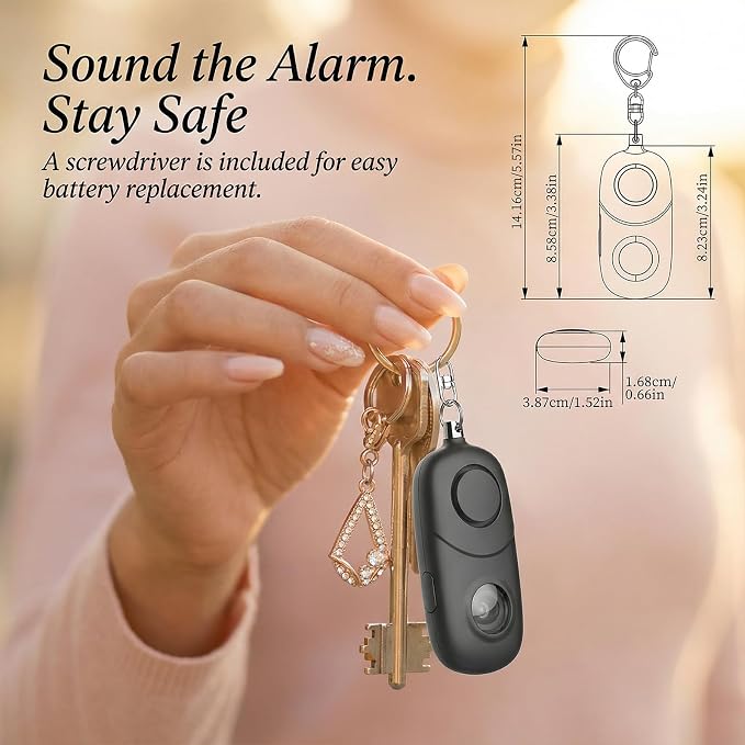 Personal Alarm for Women Keychain Alarm: Qoosea 135dB Emergency Keychain Siren with Strobe Light Loud Siren for Women Kids Students Seniors Emergency Self-Defense for Night Sports - Image 5