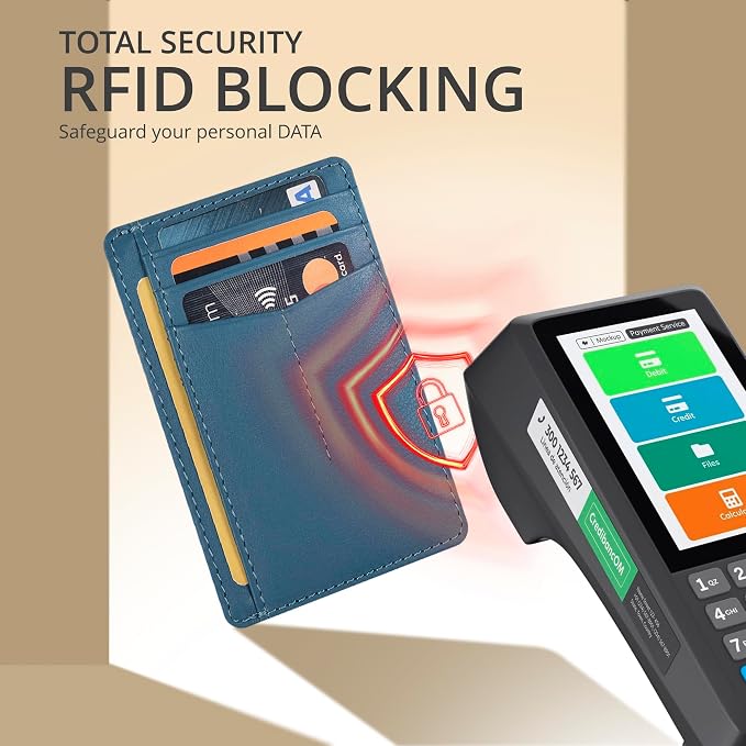 Oak Leathers Leather Minimalist Wallet - RFID Slim Card Holder Unisex - Image 5
