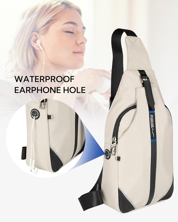 WATERFLY Medium Crossbody Sling Backpack Anti Theft Backpack for Traveling Chest Shoulder Bag - Image 6