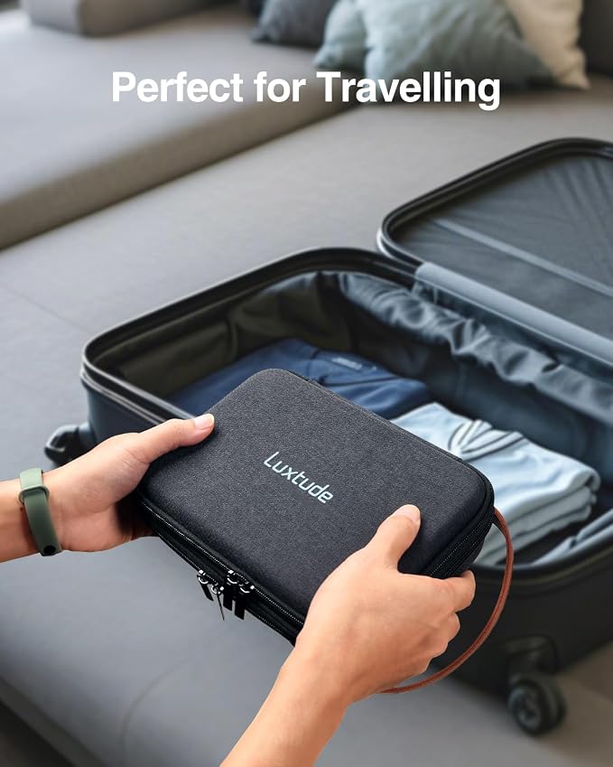 Charger Organizer Travel Case, Double Layer Electronics Organizers | Hard Shell Zipper Case for Electronics, Travel Essentials, Black (External Size 8.5 x 5.9 x 3.1 Inch) - Image 7