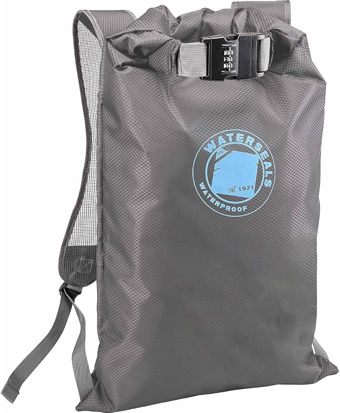 Lewis N. Clark WaterSeals Locking Backpack | Waterproof Bag | Anti-Theft Combination Lock | For Men & Women | Gray by LewisNClark