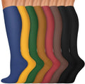 Copper Compression Socks 15-20 mmHg for Men & Women 8 Pairs – Circulation Support for Nurses, Travel, Running, Hiking, Soccer by Iseasoo