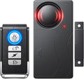 WSDCAM 110dB Door Alarm with Remote, Wireless Anti-Theft When Opened, Door Bells Chimes, Magnetic Security Alarms for Door, Window, Cabinet, Pool Safety for Kids, Alzheimer's Care Black by wsdcam