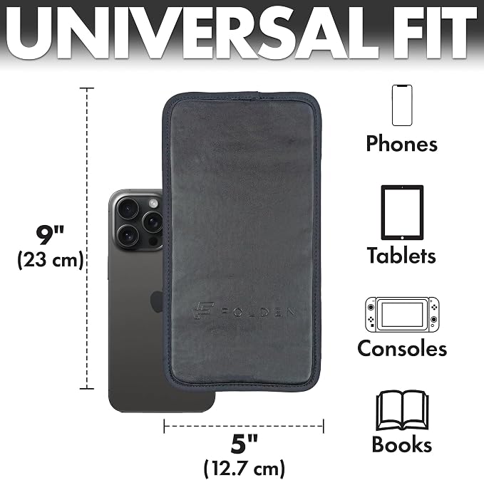 Airplane Phone Holder - Foldable Phone Stand for Plane Travel | Vegan Leather, Tabletop Mount Desk, Plane Tray Seat back, Treadmill, Fits iPhone Cell Phone, 9 x 4.3 in - Image 5