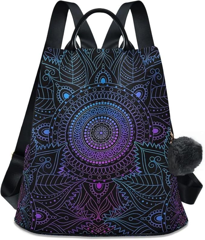 ALAZA Boho Mandala Ethnic Bohemian Backpack Purse for Women Anti Theft Fashion Back Pack Shoulder Bag by ALAZA