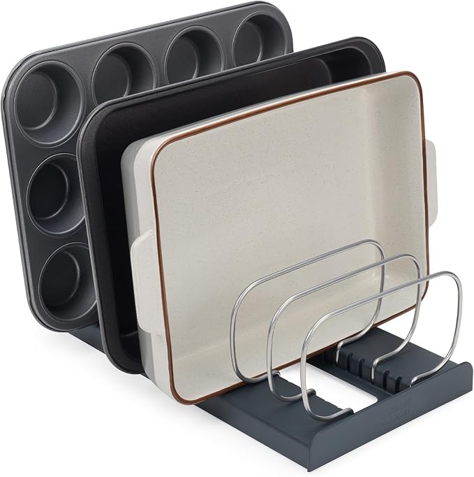 Joseph Joseph DrawerStore Cookware Organizer, Baking Tray Rack, Space Saving Storage for Pans, Lids, Cutting Boards by Unknown
