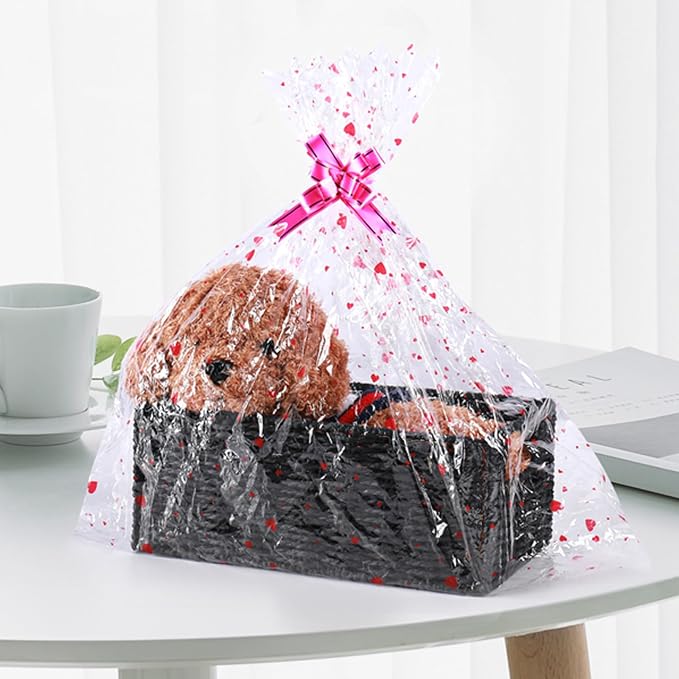 Wicker Storage Basket, Set of 2 Hand-Woven Paper Rope Wicker Basket, Small Storage Baskets for Organizing Toilet Paper Basket, Foldable Large Cube Storage Organizer Bins for Shelves (Black) - Image 8