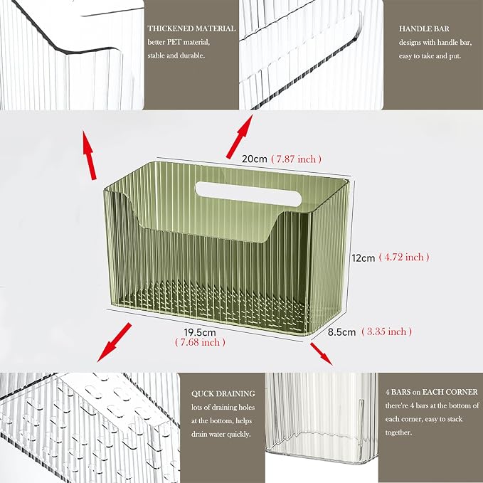Lae Nuvole Adhesive Cabinet Door Organizer, 2 Pack Wall Shower Caddy, Green | 4 Adhesive Straps, No Drill Wall Mount, Renter Friendly, BPA-free stackable; Fits Bathroom, Kitchen, Apartment, Pantry, RVs - Image 6