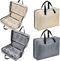 2 Pcs Shoe Bags for Travel with Handle Zipper Large Portable Shoe Organizer Luggage Storage Bags for Women and Men(Light Gray, Beige) by Vinsatin