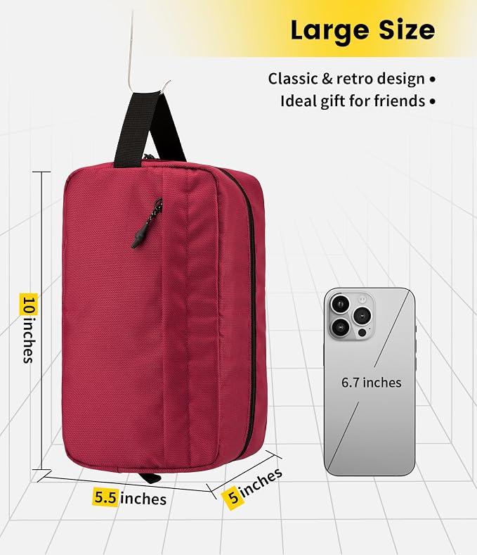 Vorspack Water Resistant Travel Toiletry Bag for Men Women | Travel Bag for Toiletries, Large Capacity, Organized Compartment, Travel Essentials, Suitable for Shaving, Makeup, Cosmetics - Image 2