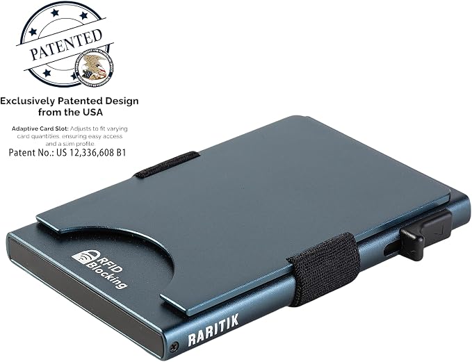 Slim Card Holder Wallet for Men, Minimalist RFID Blocking Pop Up Wallet, Smart Metal Business Card Case Holds 12 Cards, Money Clip, Front Pocket Wallet, Gifts for Men - Image 2