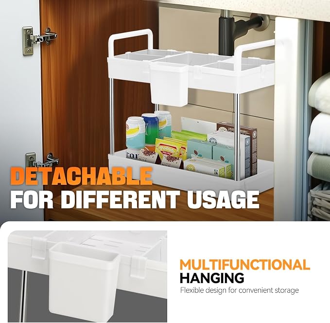 Auto Dynasty 4-Tier Rolling Utility Cart w/Handle, Narrow Storage, Big Size | Sturdy Steel Frame, Smooth-Rolling Casters, Multifunctional Shelves, Space-Saving Slim Design, for Office/Kitchen/Bathroom - Image 4
