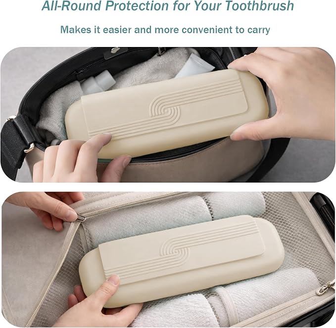 Silicone Toothbrush Travel Case, Pro Large Toothbrush Case for Traveling | Electric & Manual Toothbrush Travel Cover for Men and Women, Portable Toothbrush Holder for Trave, Gym, Business Trip, School - Image 3
